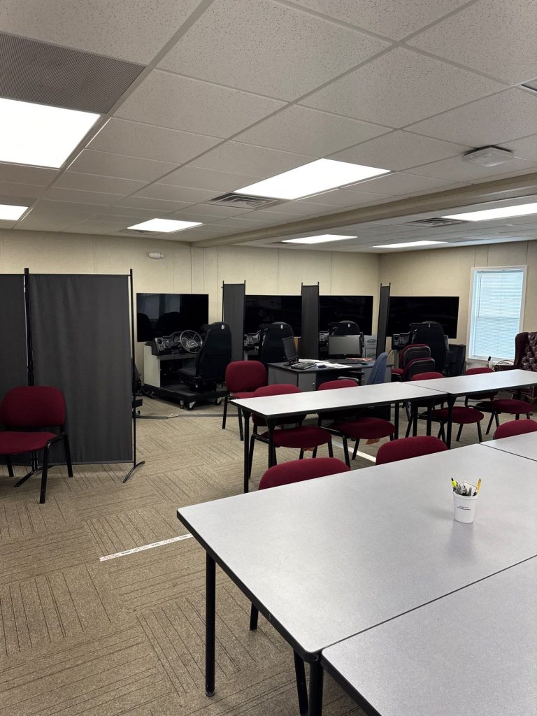 Open area of used triplewide modular building for rent