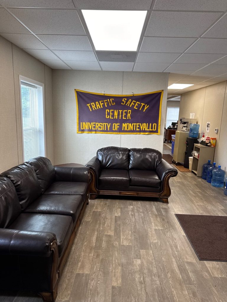 Lobby and entrance area of used triplewide modular building for rent