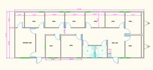 Large Modular office building floorplan