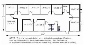 Large Modular office building floor plan
